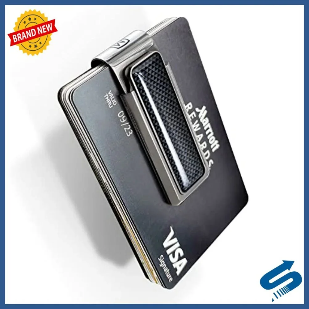 Slim Front Pocket Money Clip Wallet for Men, Holds Cash Cards